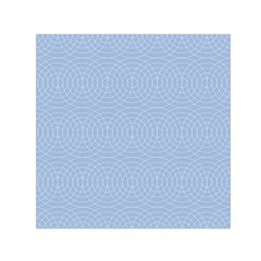 Seamless Lines Concentric Circles Trendy Color Heavenly Light Airy Blue Small Satin Scarf (square) by Mariart