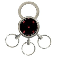 Seamless Pattern With Symbol Sex Men Women Black Background Glowing Red Black Sign 3-ring Key Chains by Mariart
