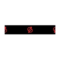 Seamless Pattern With Symbol Sex Men Women Black Background Glowing Red Black Sign Flano Scarf (mini) by Mariart