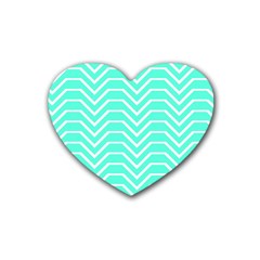 Seamless Pattern Of Curved Lines Create The Effect Of Depth The Optical Illusion Of White Wave Heart Coaster (4 Pack)  by Mariart
