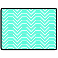 Seamless Pattern Of Curved Lines Create The Effect Of Depth The Optical Illusion Of White Wave Double Sided Fleece Blanket (large)  by Mariart