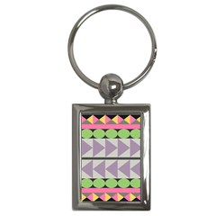 Shapes Patchwork Circle Triangle Key Chains (rectangle) 