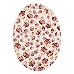 Pine Cones Pattern Oval Ornament (two Sides) by Mariart