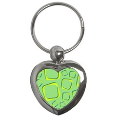 Shapes Green Lime Abstract Wallpaper Key Chains (heart) 