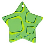 Shapes Green Lime Abstract Wallpaper Star Ornament (Two Sides) Back