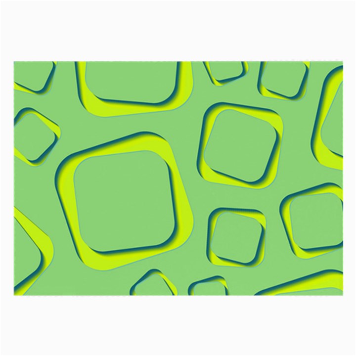 Shapes Green Lime Abstract Wallpaper Large Glasses Cloth (2-Side)