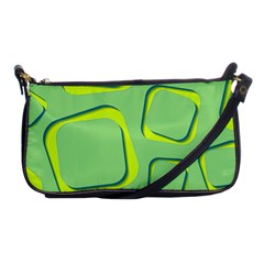 Shapes Green Lime Abstract Wallpaper Shoulder Clutch Bags by Mariart