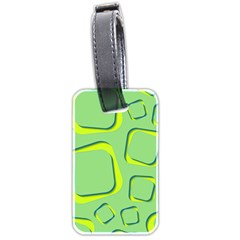 Shapes Green Lime Abstract Wallpaper Luggage Tags (two Sides) by Mariart