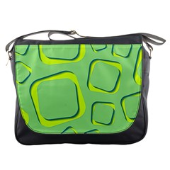 Shapes Green Lime Abstract Wallpaper Messenger Bags
