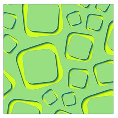 Shapes Green Lime Abstract Wallpaper Large Satin Scarf (square)