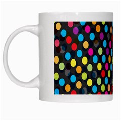 Polkadot Rainbow Colorful Polka Circle Line Light White Mugs