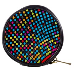 Polkadot Rainbow Colorful Polka Circle Line Light Mini Makeup Bags