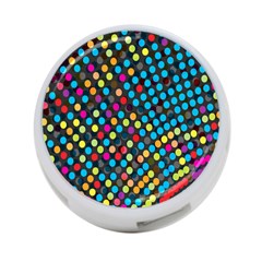 Polkadot Rainbow Colorful Polka Circle Line Light 4-port Usb Hub (one Side)