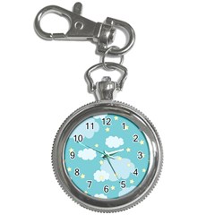 Stellar Cloud Blue Sky Star Key Chain Watches by Mariart