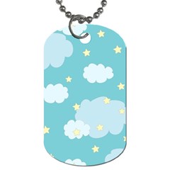 Stellar Cloud Blue Sky Star Dog Tag (one Side)