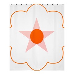 Test Flower Star Circle Orange Shower Curtain 60  X 72  (medium)  by Mariart