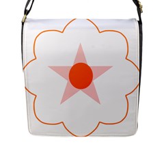 Test Flower Star Circle Orange Flap Messenger Bag (l)  by Mariart