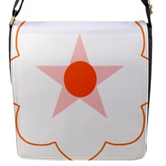 Test Flower Star Circle Orange Flap Messenger Bag (s) by Mariart