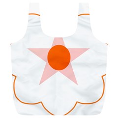 Test Flower Star Circle Orange Full Print Recycle Bags (l) 