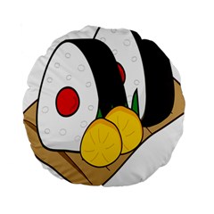 Sushi Food Japans Standard 15  Premium Round Cushions by Mariart