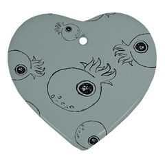 Tiny Octopus Heart Ornament (two Sides) by Mariart