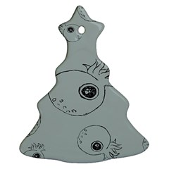 Tiny Octopus Christmas Tree Ornament (two Sides)