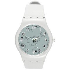 Tiny Octopus Round Plastic Sport Watch (m)