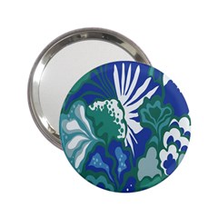 Tropics Leaf Bluegreen 2 25  Handbag Mirrors