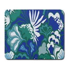 Tropics Leaf Bluegreen Large Mousepads