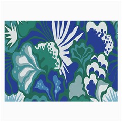 Tropics Leaf Bluegreen Large Glasses Cloth (2-side) by Mariart