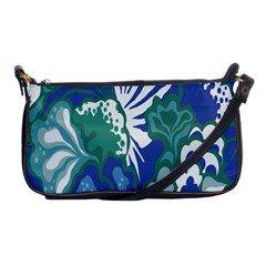 Tropics Leaf Bluegreen Shoulder Clutch Bags by Mariart