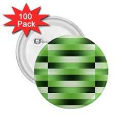 View Original Pinstripes Green Shapes Shades 2 25  Buttons (100 Pack)  by Mariart
