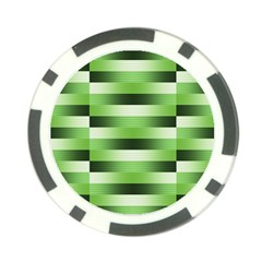 View Original Pinstripes Green Shapes Shades Poker Chip Card Guard (10 Pack) by Mariart