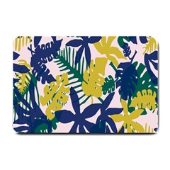 Tropics Leaf Yellow Green Blue Small Doormat 