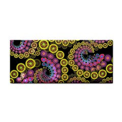 Spiral Floral Fractal Flower Star Sunflower Purple Yellow Cosmetic Storage Cases by Mariart