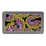 Spiral Floral Fractal Flower Star Sunflower Purple Yellow Memory Card Reader (Mini) Front