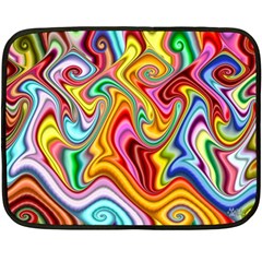 Rainbow Gnarls Fleece Blanket (mini) by WolfepawFractals