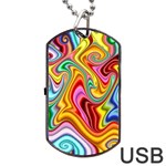 Rainbow Gnarls Dog Tag USB Flash (One Side) Front