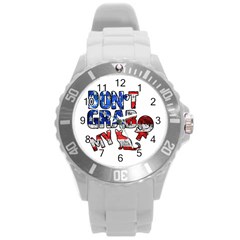 Dont Grab My Round Plastic Sport Watch (l) by Valentinaart