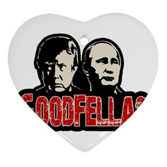 Goodfellas Putin And Trump Heart Ornament (two Sides) by Valentinaart