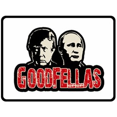 Goodfellas Putin And Trump Fleece Blanket (large)  by Valentinaart