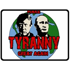 Make Tyranny Great Again Fleece Blanket (large)  by Valentinaart