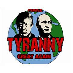 Make Tyranny Great Again Double Sided Flano Blanket (medium)  by Valentinaart