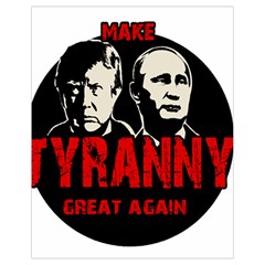 Make Tyranny Great Again Drawstring Bag (small) by Valentinaart