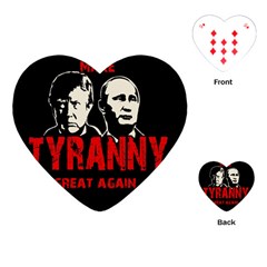 Make Tyranny Great Again Playing Cards (heart)  by Valentinaart