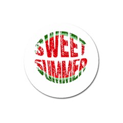 Watermelon - Sweet Summer Magnet 3  (round) by Valentinaart