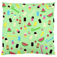 Summer Pattern Large Flano Cushion Case (one Side)