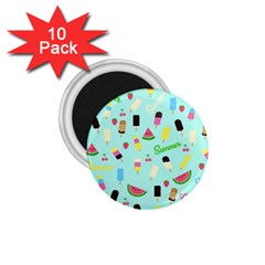 Summer Pattern 1 75  Magnets (10 Pack) 