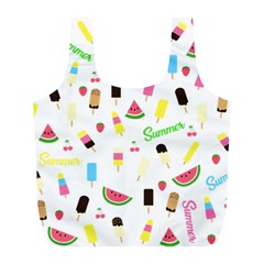 Summer Pattern Full Print Recycle Bags (l)  by Valentinaart