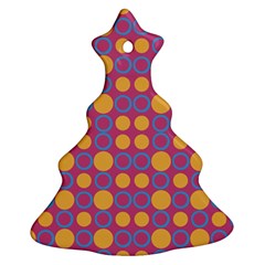 Colorful Geometric Polka Print Ornament (christmas Tree)  by dflcprints